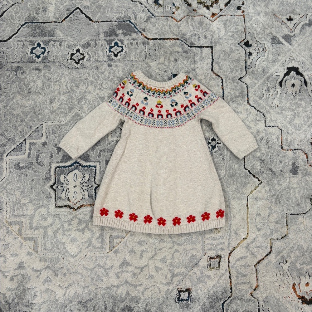 Hanna Andersson gnome sweater dress, 2T